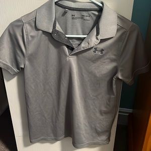 Gray under armour golf shirt. Youth medium